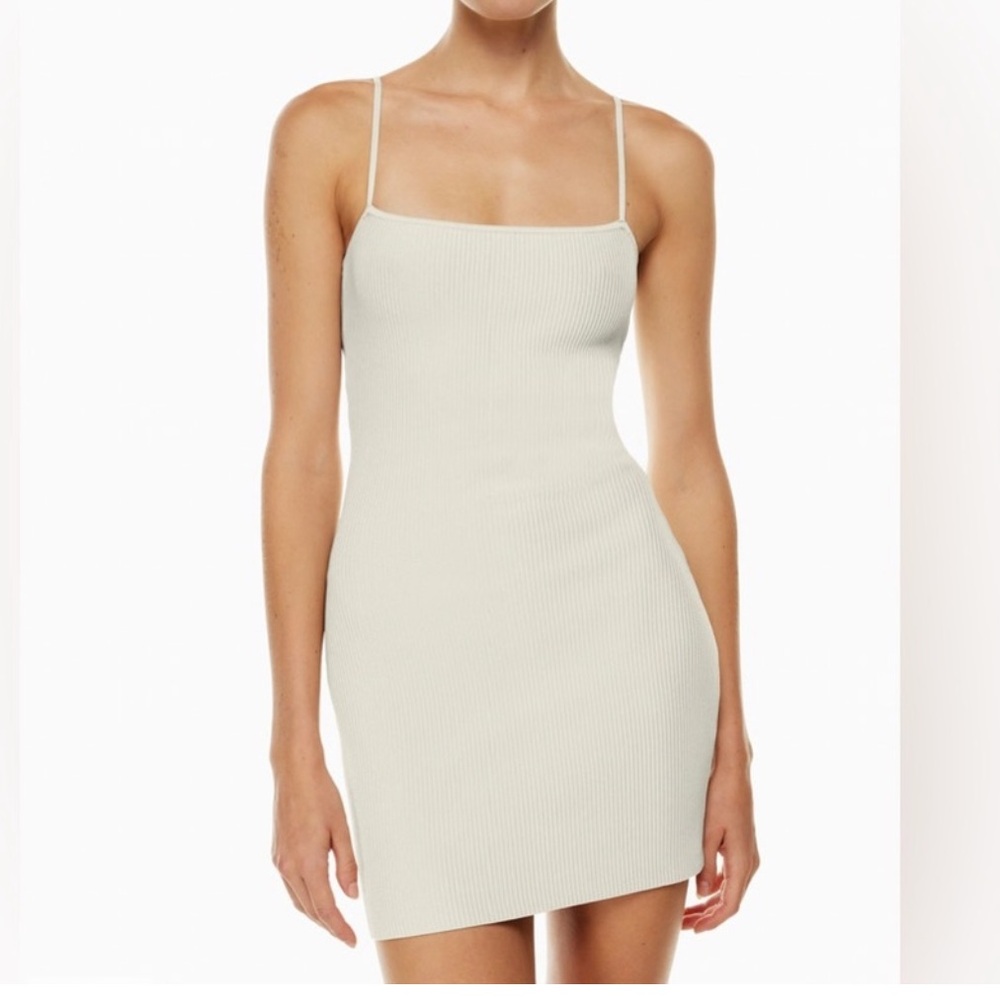 Babaton Cream Bodycon Spaghetti Strap Mini Dress